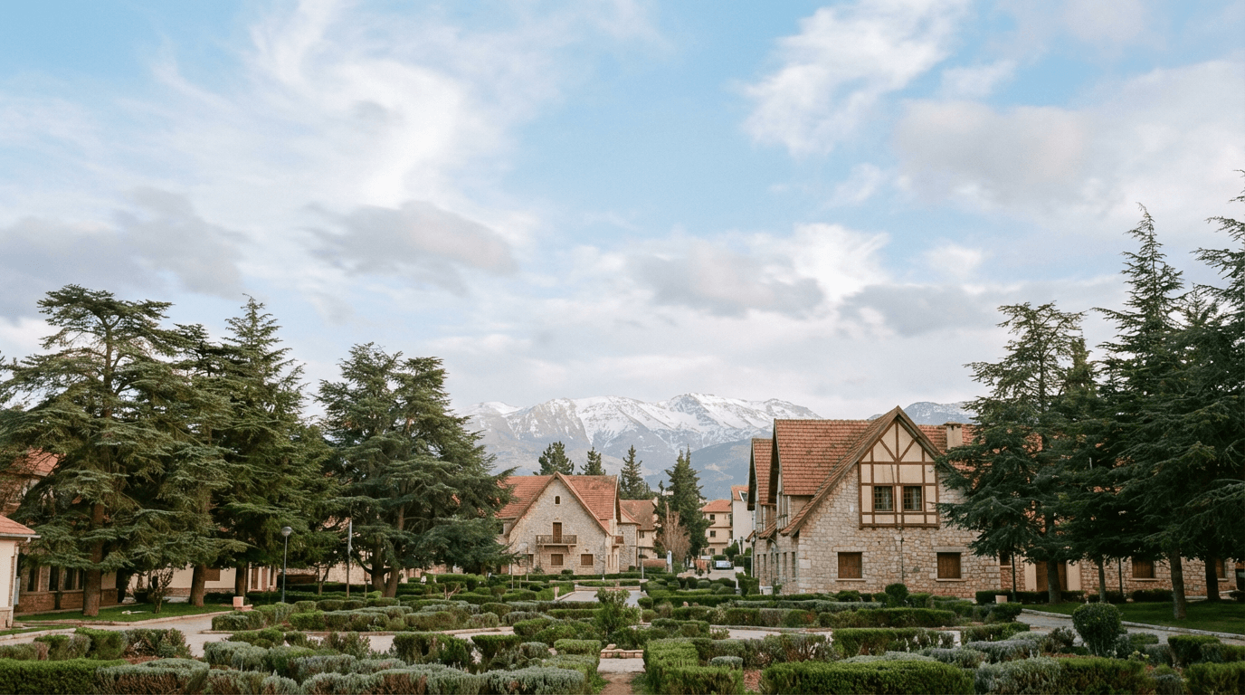 The Swiss-style town of Ifrane in the Middle Atlas at 1,650 metres